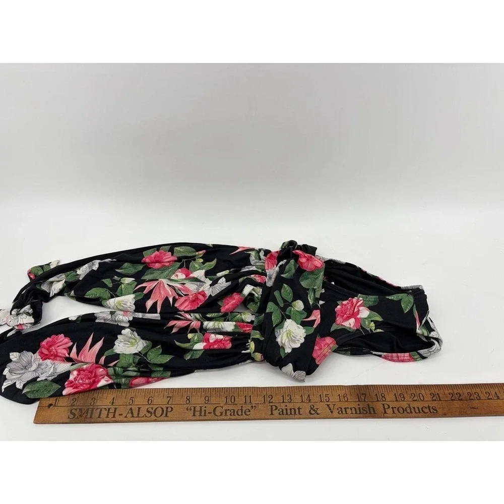 Vince Camuto‎ Swim Swimsuit, One Piece Plunge, Floral Black/Pink, Women 4
